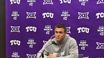 Former TCU wide receiver Jack Bech, now a member of the Las Vegas Raiders, met with members of the media on Wednesday to discuss his move to the NFL. 