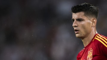 Alvaro Morata of Spain looks on during the UEFA EURO 2024...