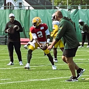 Malik Willis at Packers practice on Wednesday