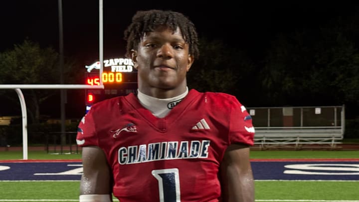 5-star athlete Derrek Cooper of Chaminade-Madonna had a huge game against St. Thomas Aquinas.