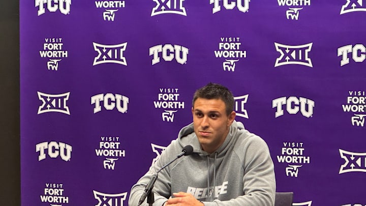 Former TCU wide receiver Jack Bech, now a member of the Las Vegas Raiders, met with members of the media on Wednesday to discuss his move to the NFL. Former TCU wide receiver Jack Bech, now a member of the Las Vegas Raiders, met with members of the media on Wednesday to discuss his move to the NFL.