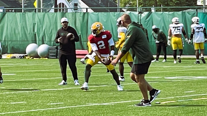 Malik Willis at Packers practice on Wednesday