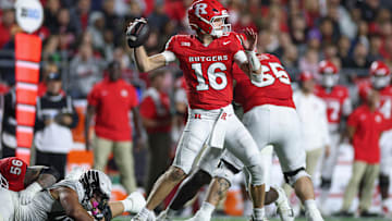 Rutgers Scarlet Knights quarterback Athan Kaliakmanis 