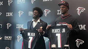 Atlanta Falcons first-round draft picks Jalon Walker and James Pearce Jr. met with the media Friday in Flowery Branch.