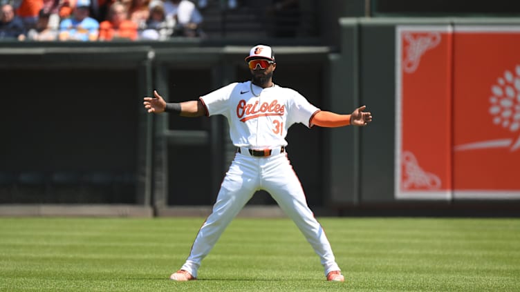 Apr 28, 2024; Baltimore, Maryland, USA;  Baltimore Orioles center fielder Cedric Mullins (31)