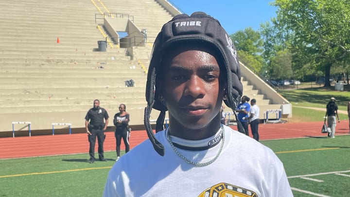 2026 high school football recruit and Clemson Tigers commit Naeem Burroughs from Bolles High School after his victory with Tribe Nation at "The Sevens" 2026 high school football recruit and Clemson Tigers commit Naeem Burroughs from Bolles High School after his victory with Tribe Nation at "The Sevens"