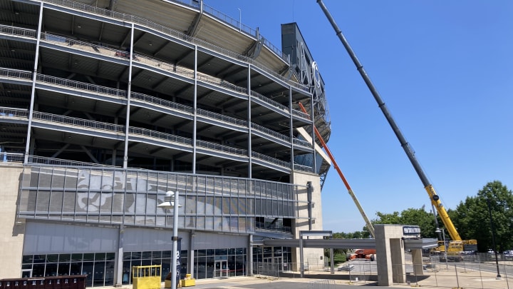 Penn State's Beaver Stadium is under construction ahead of the Nittany Lions' 2024 football season.