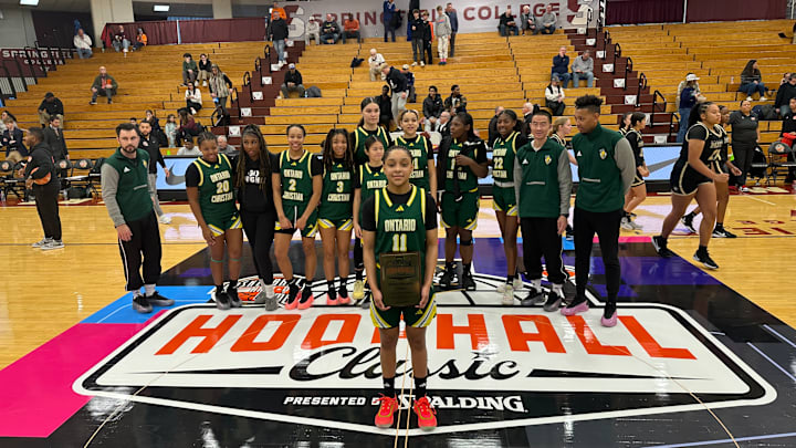 Ontario Christian (CA) Kaleena Smith named MVP of the team’s victory over Christ the King (NY) at 2025 Hoophall Classic. Ontario Christian (CA) Kaleena Smith named MVP of the team’s victory over Christ the King (NY) at 2025 Hoophall Classic.