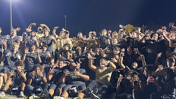 Mitchell Mustangs after winning the Class 6A, District 9 championship 