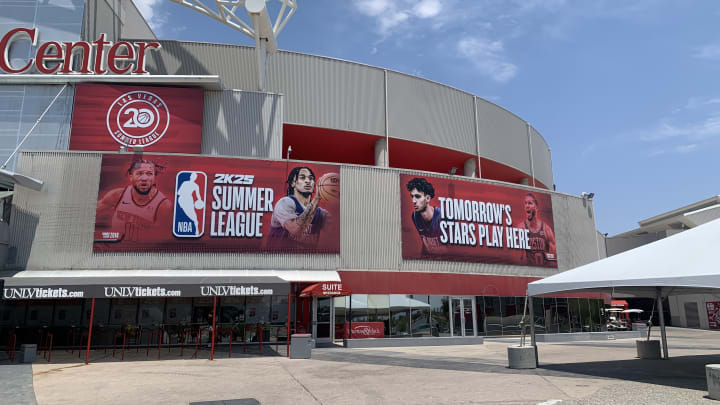 The scene outside of the arenas where 2024 Summer League will be played. (Mandatory Photo Credit: Tony East)