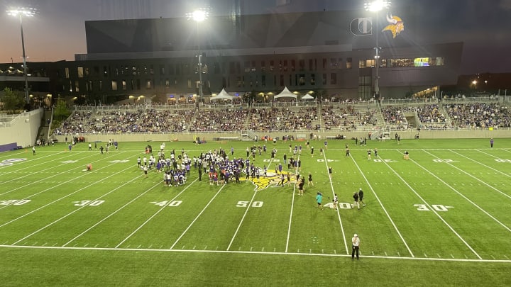 The Vikings' annual night practice at TCO Stadium.