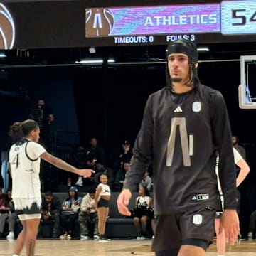 6-foot-8 Shon Abaev is a left-handed guard/forward who has been lighting up his senior season playing for Fear of God Athletics in the Overtime Elite League. The Cincinnati Bearcats are pursuing Abaev and their coaching staff was present to watch him play Friday night.