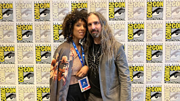 Raya Yarbrough and Bear McCreary at San Diego Comic Con 2024