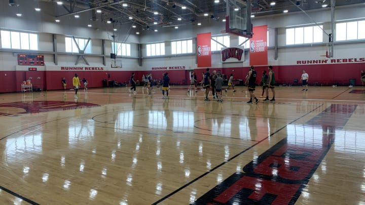 Indiana Pacers players practice for summer league on July 13, 2024. (Mandatory Photo Credit: Tony East)