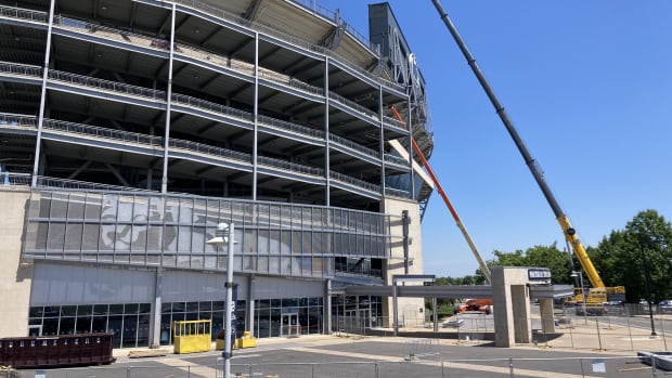 Penn State's Beaver Stadium is under construction ahead of the Nittany Lions' 2024 football season.