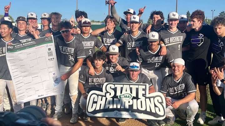 Lake Washington recovered from an early deficit to wallop Eastlake, 15-5, in five innings to capture the WIAA Class 4A baseball championship Saturday in Yakima.
