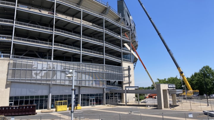 Penn State's Beaver Stadium is under construction ahead of the Nittany Lions' 2024 football season.