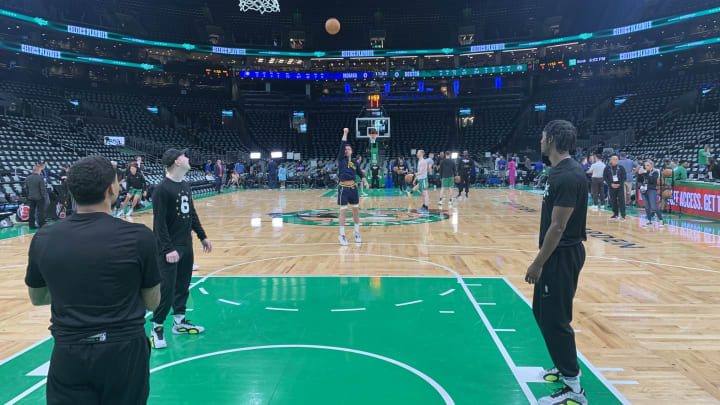 Indiana Pacers guard T.J. McConnell warms up before the Pacers take on the Boston Celtics in TD Garden for Game 2 of the 2024 Eastern Conference Finals. (Mandatory Photo Credit: PacersSI)