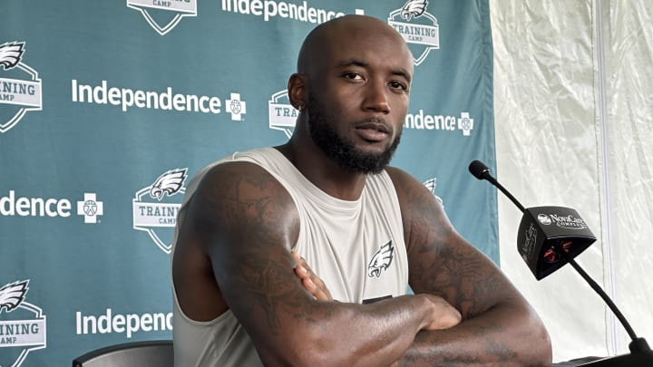 James Bardberry addressed the media for the first time since Eagles training camp opened.