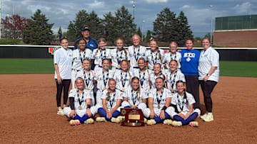 The Hastings St. Cecilia Bluehawks captured their first Class C softball title on Monday at Bowlin Stadium in Lincoln.