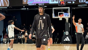6-foot-8 Shon Abaev is a left-handed guard/forward who has been lighting up his senior season playing for Fear of God Athletics in the Overtime Elite League. The Cincinnati Bearcats are pursuing Abaev and their coaching staff was present to watch him play Friday night.