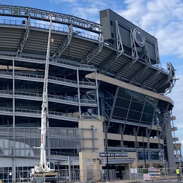 Penn State's Beaver Stadium is under construction prior to the 2024 college football season.