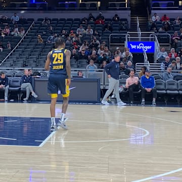 Indiana Pacers guard Quenton Jackson plays during a game with the Indiana Mad Ants. (Mandatory Photo Credit: Tony East)