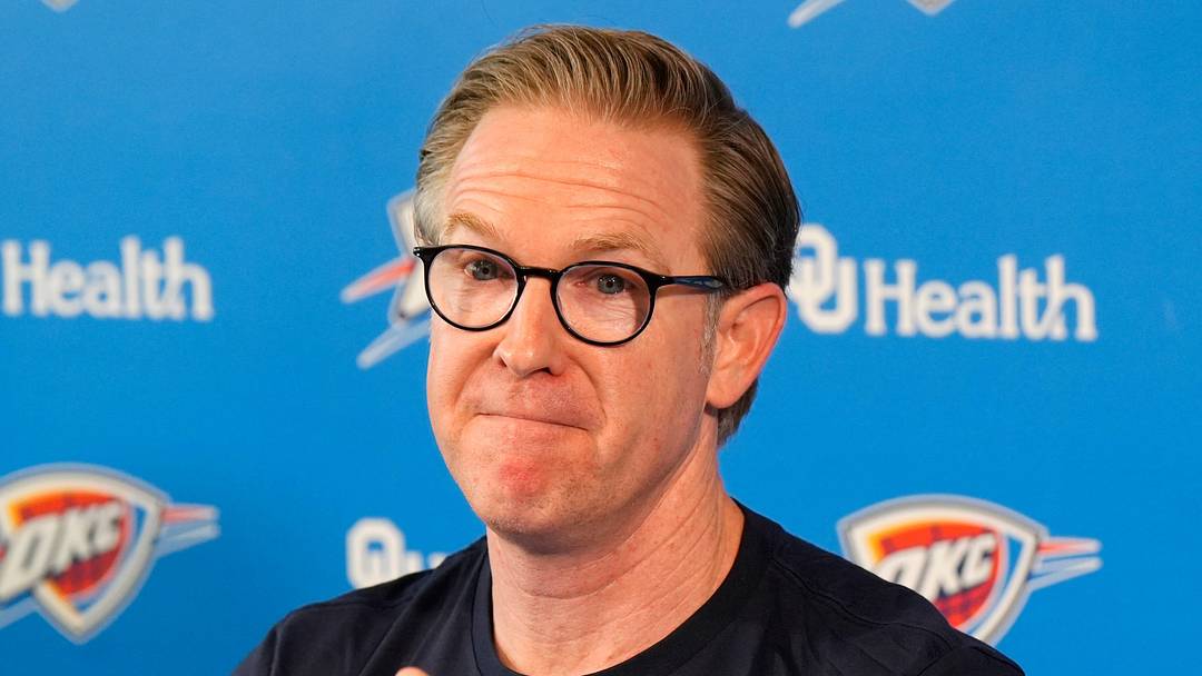 Sam Presti, Thunder General Manager, has his end-of-season media access, Monday, June 8, 2026. Sam Presti, Thunder General Manager, has his end-of-season media access, Monday, June 8, 2026.