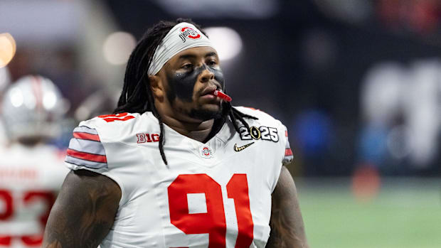 Ohio State Buckeyes defensive tackle Tyleik Williams against the Notre Dame Fighting Irish. 