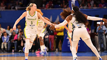 Dallas Wings guard Paige Bueckers showed support for Arike Ogunbowale after their loss to the Indiana Fever.