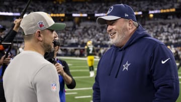 Green Bay Packers coach Matt LaFleur with Mike McCarthy