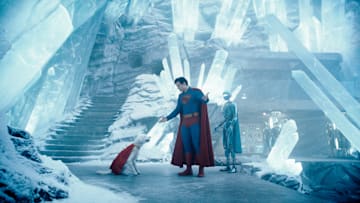 DAVID CORENSWET as Superman in Warner Bros. Pictures’ “SUPERMAN,” a Warner Bros. Pictures release. Photo Credit: Courtesy of Warner Bros. Pictures. Copyright: © 2025 Warner Bros. Entertainment. All Rights Reserved. TM & © DC
