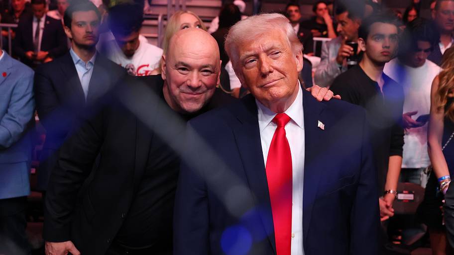Dana White (left) and Donald Trump.