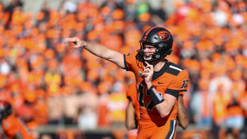 Oregon State quarterback Ben Gulbranson (17) throws the ball during the first quarter against Oregon at Reser Stadium in Corvallis, Ore. on Saturday, Nov. 26, 2022.

Ncaa Football Oregon Vs Oregon State 1452