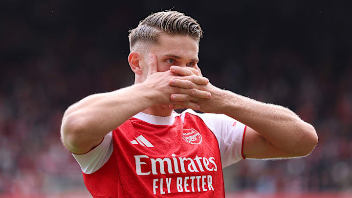 Viktor Gyokeres, buteur lors de son dernier match en Premier League avec Arsenal. Viktor Gyokeres, buteur lors de son dernier match en Premier League avec Arsenal.