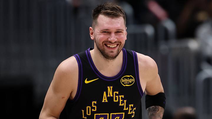 Los Angeles Lakers Luka Doncic smiles
