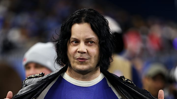 Jack White at the game between the Green Bay Packers v Detroit Lions