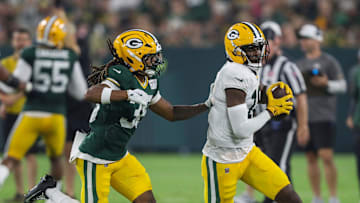 Green Bay Packers wide receiver Malik Heath (18) runs after making a catch during Family Night on Saturday, August 2, 2025, at Lambeau Field in Green Bay, Wis. 
Tork Mason/USA TODAY NETWORK-Wisconsin