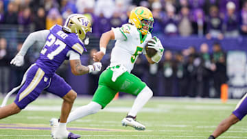 Dante Moore led the Ducks to an 11-1 record and the No. 5-seed in the College Football Playoff with 2,733 yards passing and 24 touchdowns, but he got no love in balloting for the Heisman Trophy.