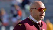 Nov 2, 2024; Champaign, Illinois, USA;  Minnesota Golden Gophers head coach P.J. Fleck before a game with the Illinois Fighting Illini at Memorial Stadium.