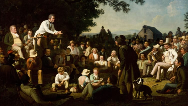 'Stump Speaking' by George Caleb Bingham, 1853.