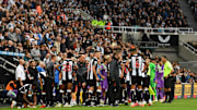Il Newcastle nella gara contro il Tottenham
