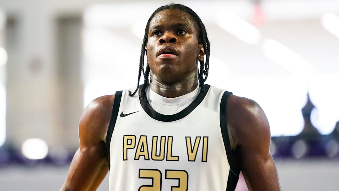 Paul VI Panthers guard Jordan Smith (23) prepares to shoot free throws during the third quarter of the City of Palms Classic first round game against the Garfield Heights Bulldogs at Suncoast Credit Union Arena in Fort Myers, Fla., on Thursday, Dec. 18, 2025.
