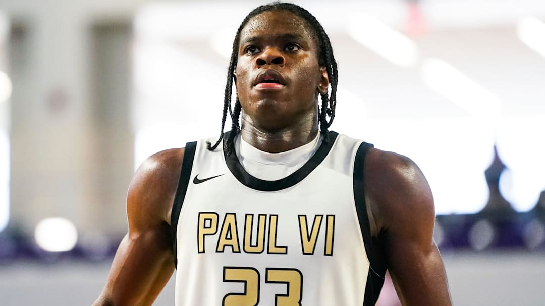 Paul VI Panthers guard Jordan Smith (23) prepares to shoot free throws during the third quarter of the City of Palms Classic first round game against the Garfield Heights Bulldogs at Suncoast Credit Union Arena in Fort Myers, Fla., on Thursday, Dec. 18, 2025.