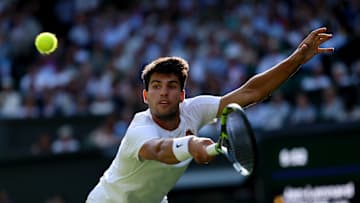 Carlos Alcaraz at Wimbledon 2025