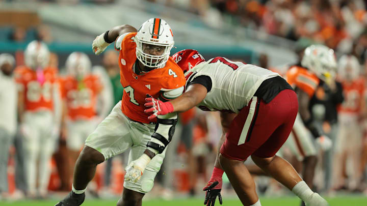 Miami Hurricanes defensive end Rueben Bain Jr.