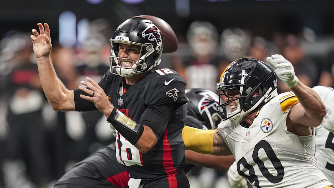 Kirk Cousins dropped his first game with the Atlanta Falcons to the Pittsburgh Steelers in 2024.