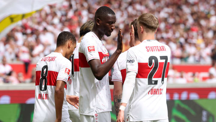 Serhou Guirassy (Mitte) könnte vor einem Wechsel innerhalb der Bundesliga stehen