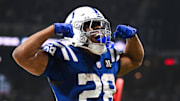 The Atlanta Falcons will have their hands full in Germany trying to stop the league's No. 1 rusher in Jonathan Taylor of the Indianapolis Colts.