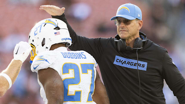 Harbaugh has led the Chargers to a 6–3 start in his first year in Los Angeles.